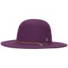 Bird & Feather Wool Felt Hat Plum color