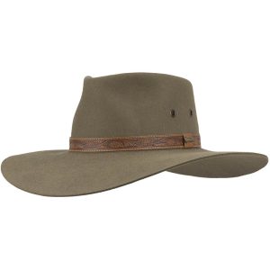 Territory Hat by Akubra in Santone Fawn. Pure fur-felt, made in Australia